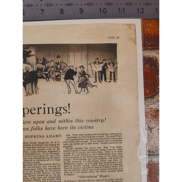 1918 "Whisperings!"‎ Original Vtg Magazine Page WWI by Samual Hopkins Adams - Picture 9 of 12